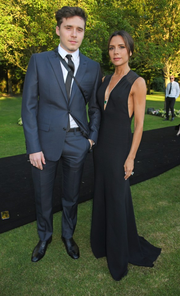 Brooklyn and Victoria Beckham at the Argento Ball.