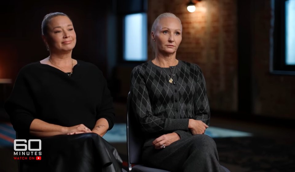 Two women sit for an interview.