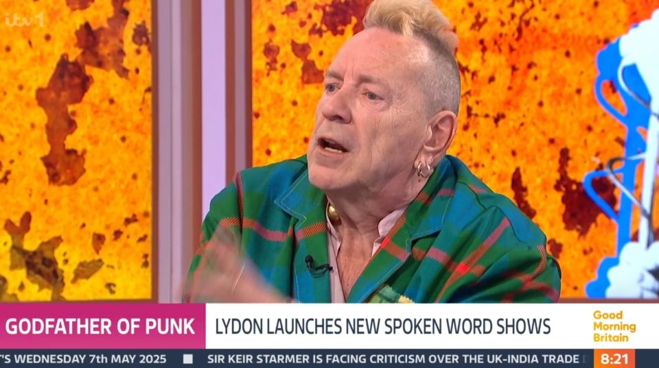 John Lydon on Good Morning Britain.