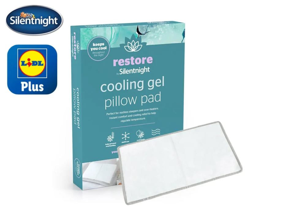 Lidl Silentnight cooling gel pillow pad.
