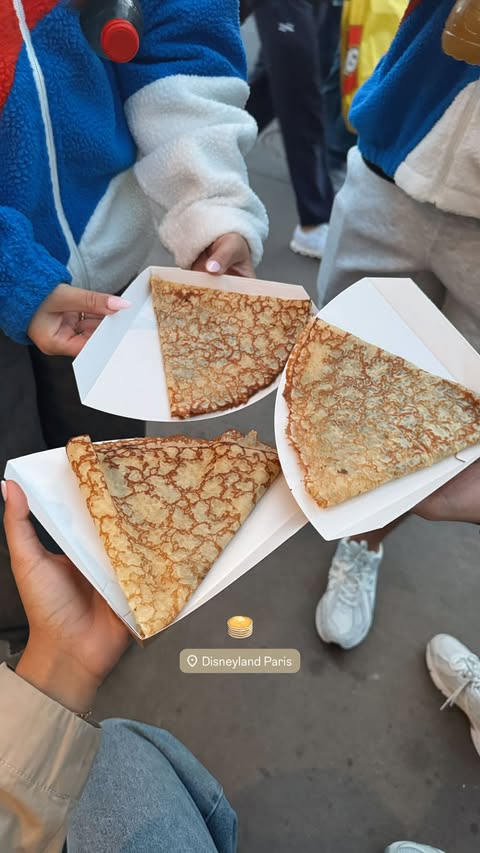 Three crepes at Disneyland Paris.