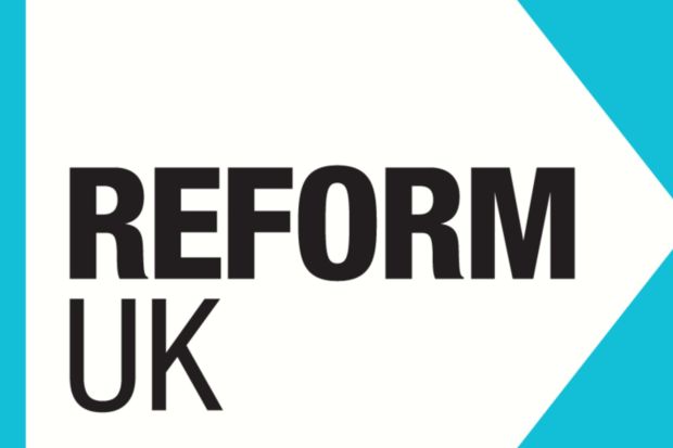 An image collage containing 1 images, Image 1 shows Reform UK logo