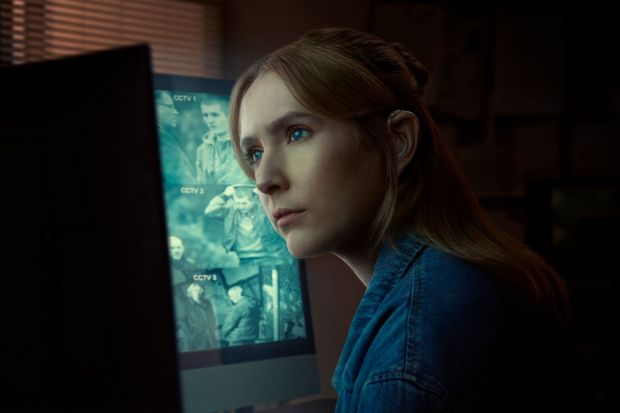 An image collage containing 1 images, Image 1 shows Rose Ayling-Ellis reviewing CCTV footage