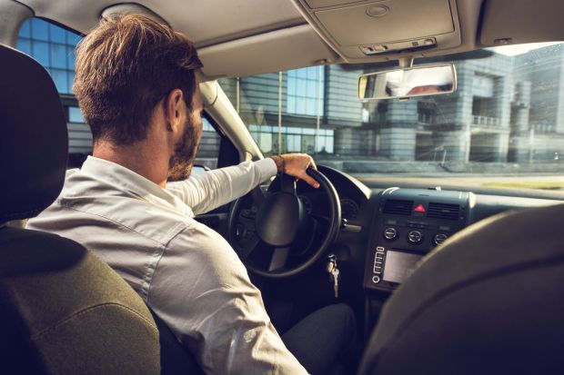 An image collage containing 1 images, Image 1 shows Businessman driving a car