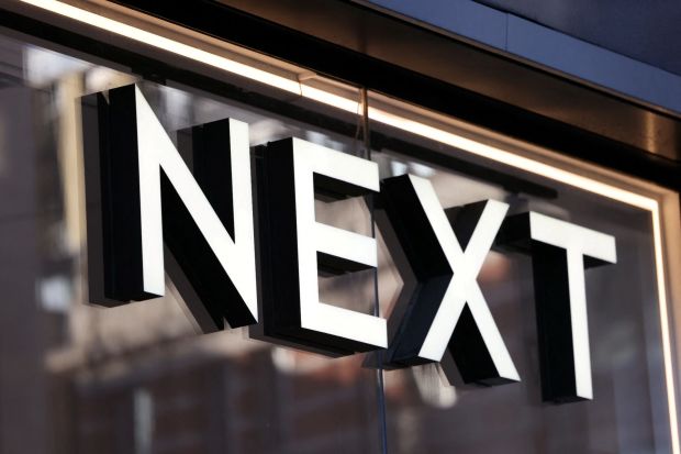 An image collage containing 1 images, Image 1 shows NEXT retail store sign