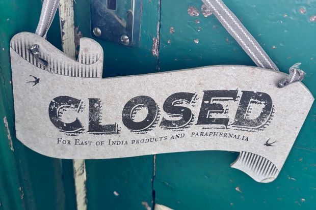 An image collage containing 1 images, Image 1 shows Closed sign hanging on a teal door