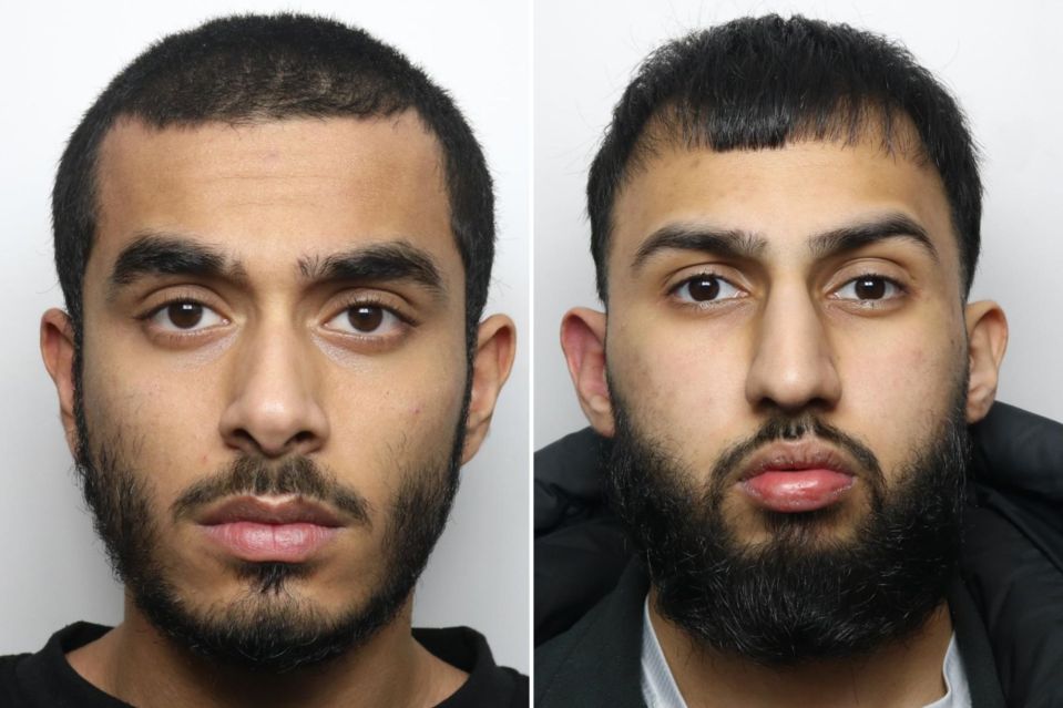 An image collage containing 2 images, Image 1 shows Mugshot of a man with short dark hair and a beard, Image 2 shows Mugshot of a man with a beard
