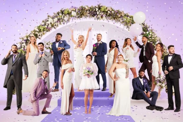 An image collage containing 1 images, Image 1 shows Married at First Sight 2023 cast photo