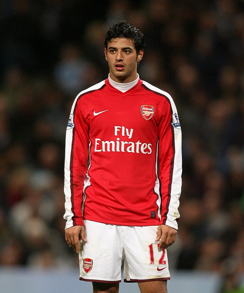 Carlos Vela in Arsenal uniform.