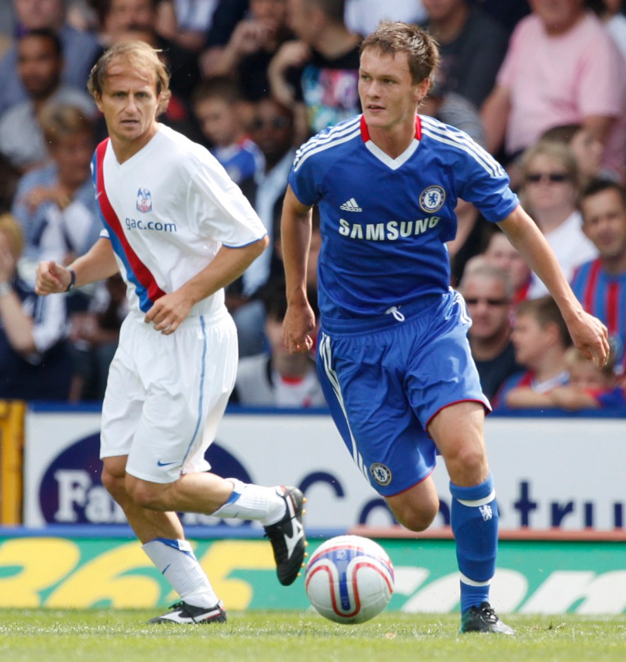 Josh McEachran of Chelsea dribbling the ball during a pre-season friendly.