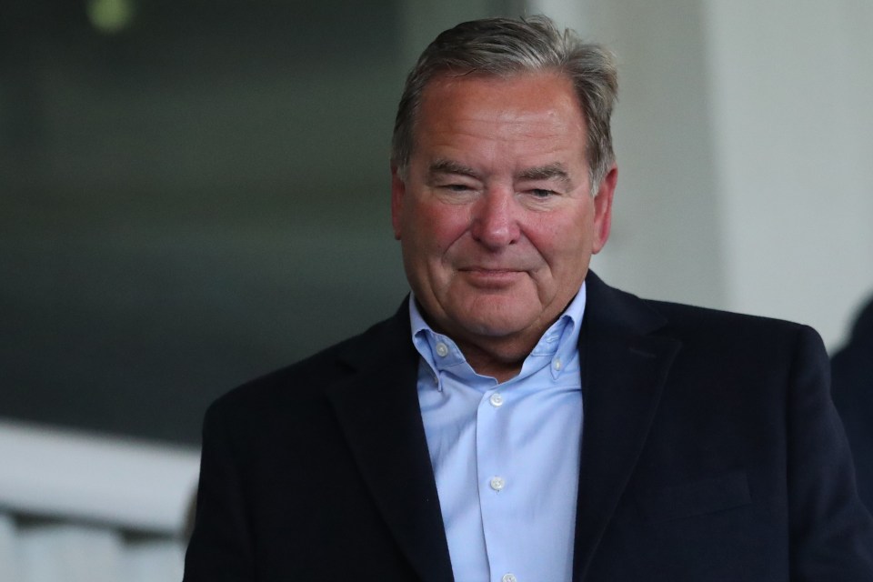 Jeff Stelling at a Hartlepool United soccer match.