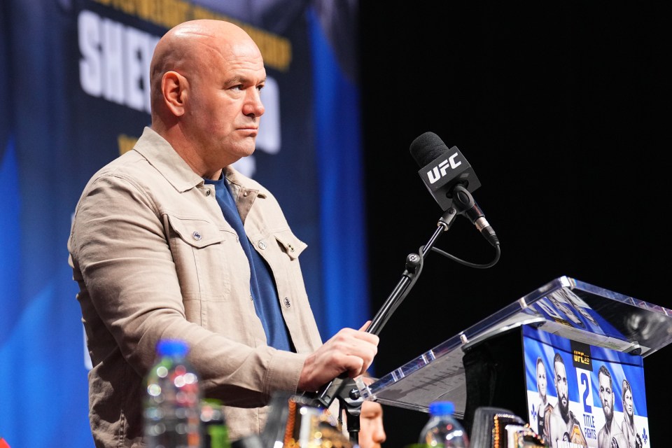 Dana White at a UFC press conference.