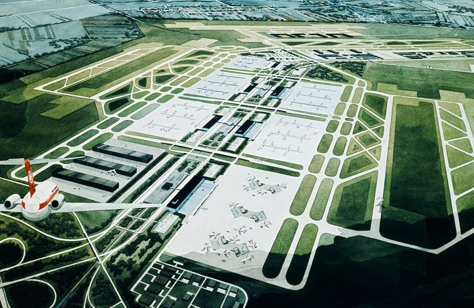 Illustration of Everglades airport layout.