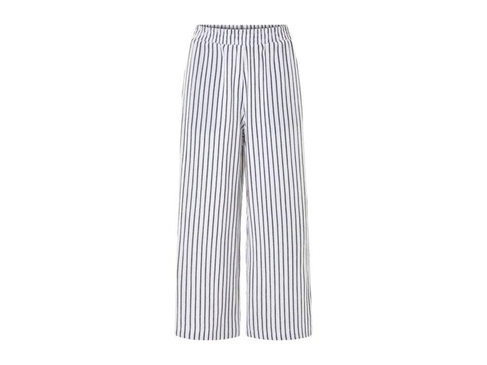 Women's striped trousers.