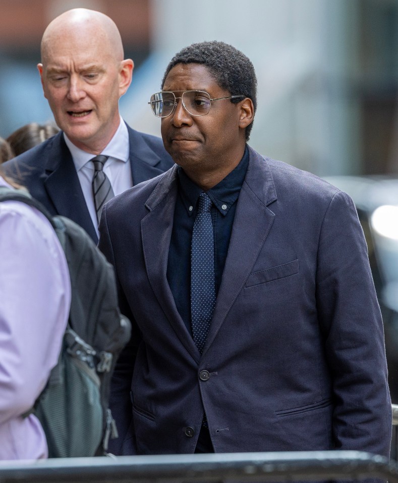 Oghenochuko Ojiri, art dealer and former Bargain Hunt expert, arriving at court.