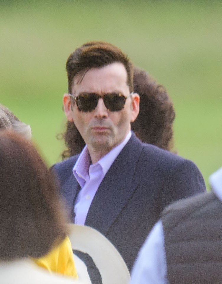 David Tennant filming the Disney TV drama, *Rivals*.