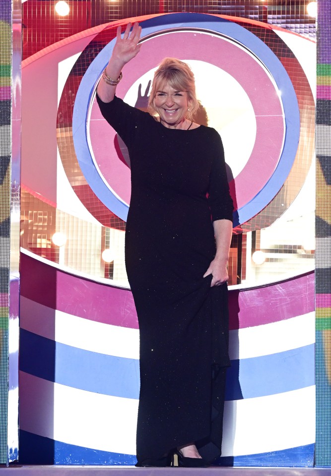 Fern Britton on the Celebrity Big Brother set.