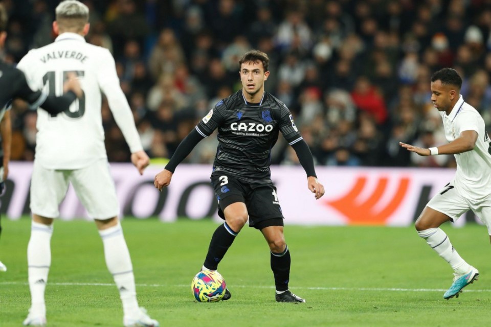 Alamy Live News. 2MMN9NM Madrid, Spain. 29th Jan, 2023. Martin Zubimendi (Sociedad) Football/Soccer : Spanish "La Liga Santander" match between Real Madrid CF 0-0 Real Sociedad at the Estadio Santiago Bernabeu in Madrid, Spain . Credit: Mutsu Kawamori/AFLO/Alamy Live News This is an Alamy Live News image and may not be part of your current Alamy deal . If you are unsure, please contact our sales team to check.