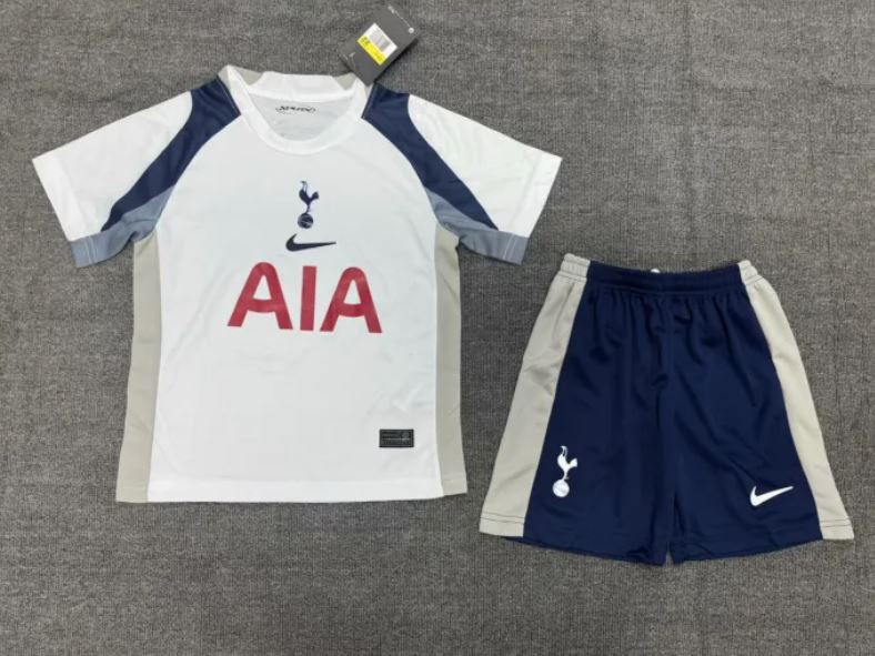 Child's Tottenham Hotspur soccer jersey and shorts.