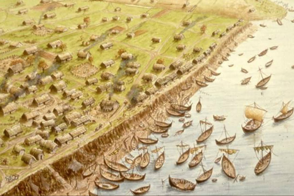 Illustration of early medieval London, c. 770–950.