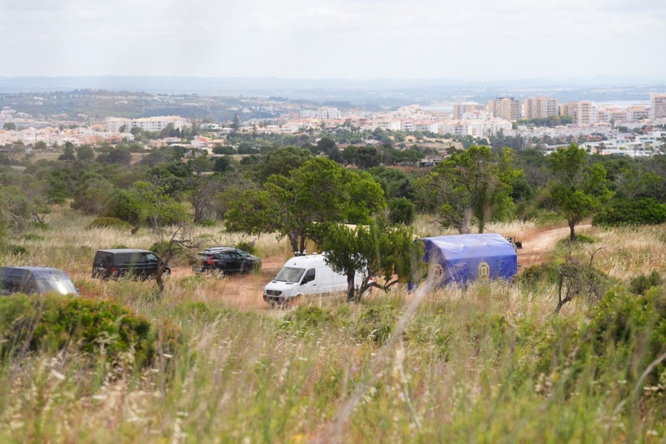 Search team equipment close to Praia De Luz, Portugal, where searches are being carried out by officers investigating the disappearance of Madeleine McCann, in countryside a few miles from the resort where she was last seen in 2007. The search is being conducted at the request of the German federal police as they look for evidence that could implicate Christian Brueckner, who German prosecutors say is the prime suspect in Madeleine's disappearance. Picture date: Wednesday June 4, 2025. PA Photo. Madeleine, then aged three, disappeared in 2007 while on holiday with her family in the nearby resort of Praia da Luz after her parents went out to dinner and left her sleeping in a room with her toddler twin siblings. See PA story POLICE Portugal. Photo credit should read: James Manning/PA Wire