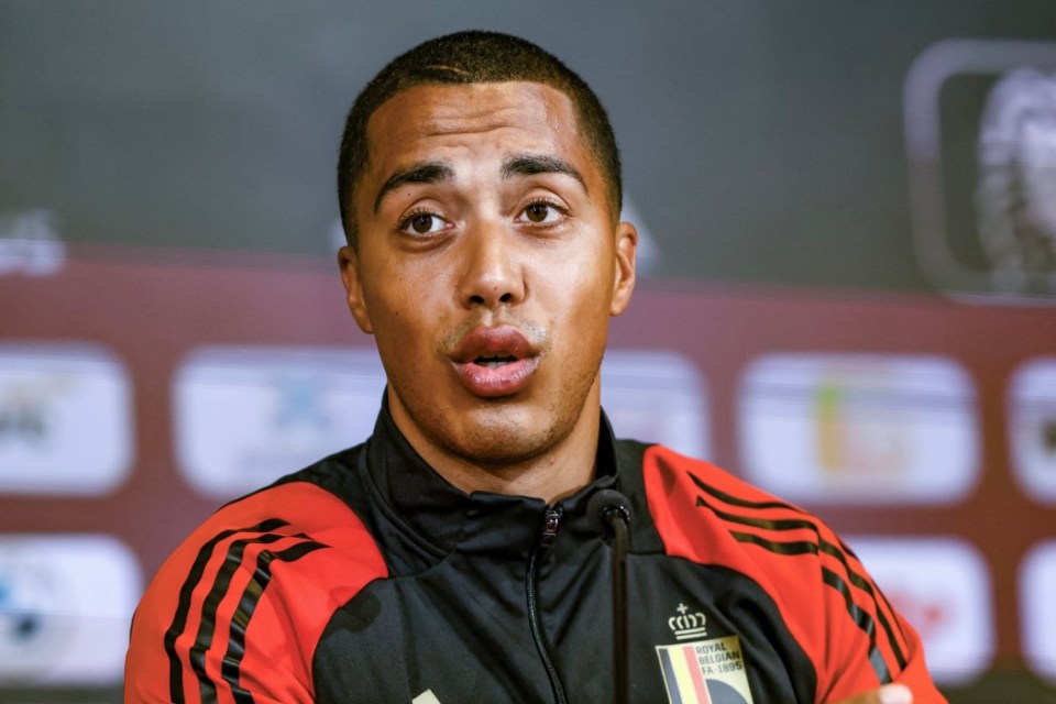 Belgium's Youri Tielemans attends a press conference of the Belgian national soccer team "Red Devils2, at the Proximus Basecamp in Tubize, on June 8, 2025 on the eve of the World Cup 2026 qualifier against Wales. (Photo by BRUNO FAHY / Belga / AFP) / Belgium OUT (Photo by BRUNO FAHY/Belga/AFP via Getty Images)