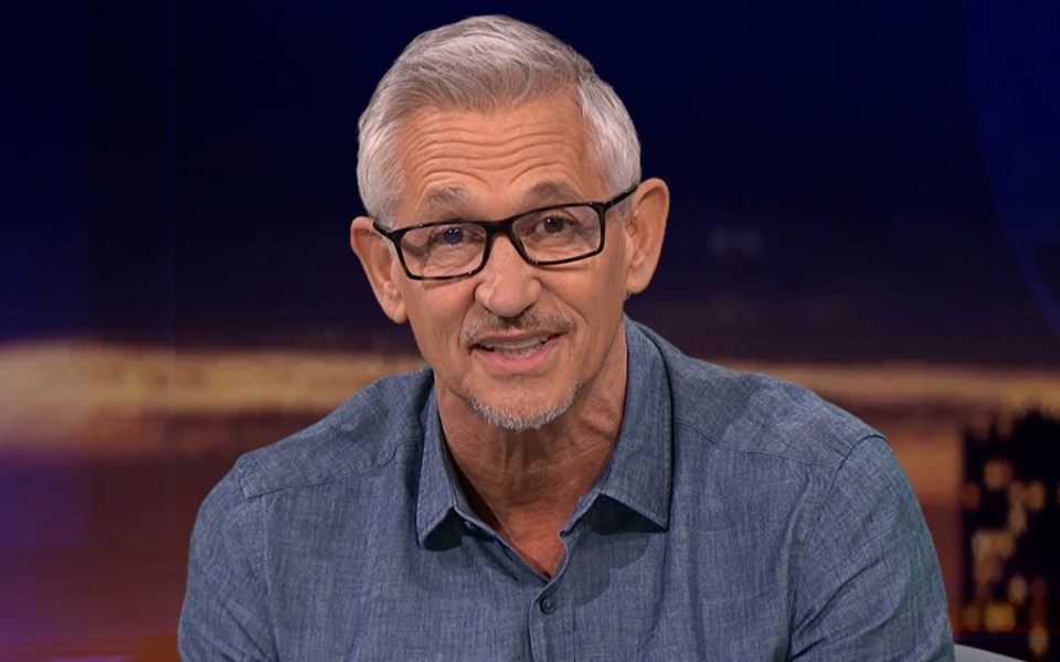 Gary Lineker on his last Match of the Day appearance.