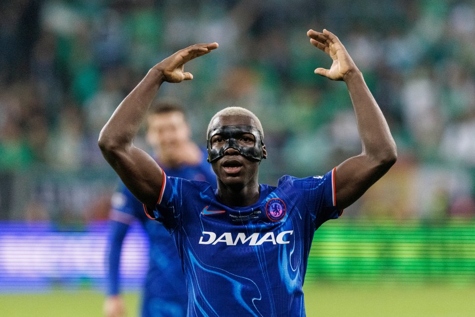 Moises Caicedo of Chelsea celebrates a win.