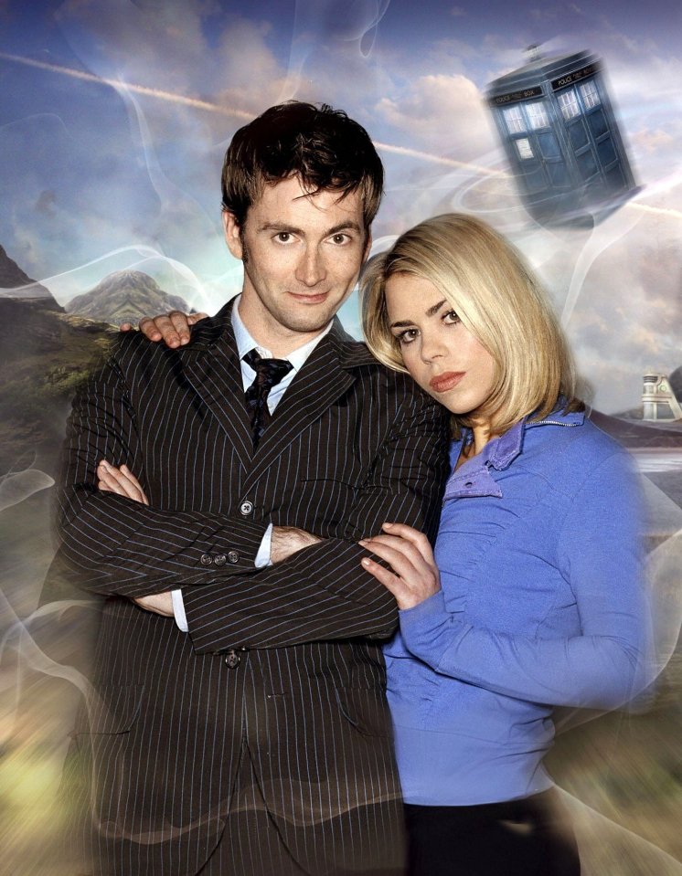 Promotional image of David Tennant and Billie Piper as the Doctor and Rose in Doctor Who.