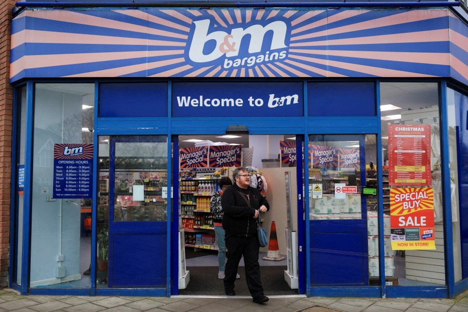 Shoppers at a B&M Bargains store.
